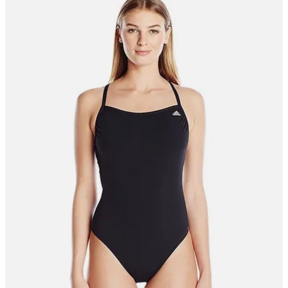 adidas Other - Adidas Infinitex Solid C Back One Piece Swimsuit Black Womens Size 22(2XS)